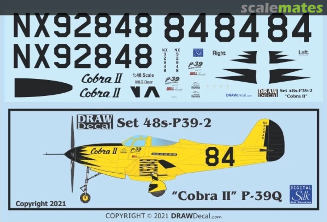 Boxart “Cobra II” P-39Q 1946 Thompson Trophy Race 48-P39-2 Draw Decal Boxart “Cobra II” P-39Q 1946 Thompson Trophy Race 48-P39-2 Draw Decal
