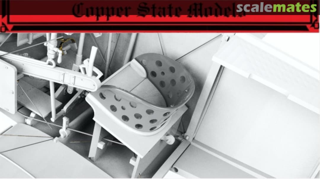 Boxart Nieuport 11/16 pilot seat backrest A32-015 Copper State Models