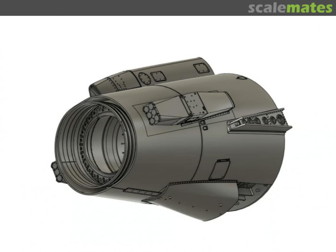 Boxart Saab Draken Afterburner section Typ 4 (FIN) WOL720161 Wolf 3D Resin Parts