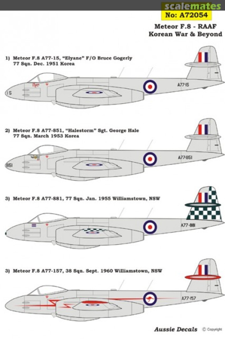Boxart Meteor F.8 RAAF A72054 Aussie Decals Boxart Meteor F.8 RAAF A72054 Aussie Decals