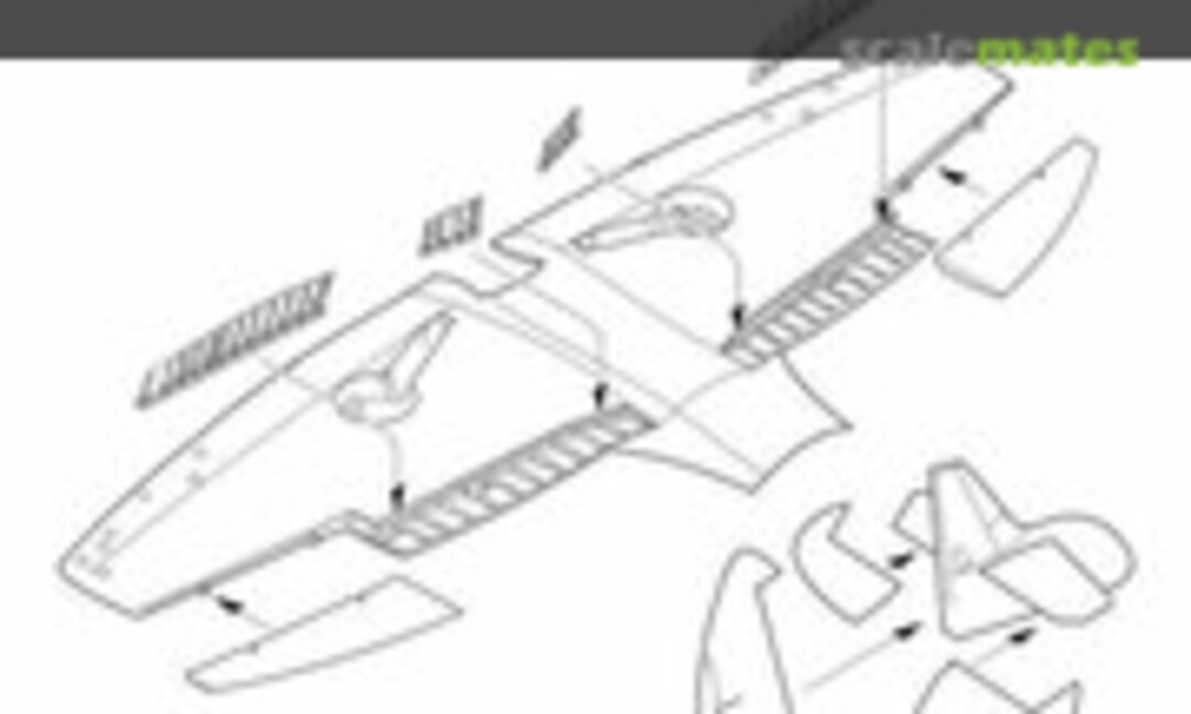 1:72 Spitfire PR Mk.XIX Control surfaces set (CMK 7238) 7238