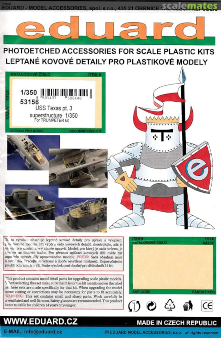 Boxart USS Texas pt. 3 superstructure 53156 Eduard Boxart USS Texas pt. 3 superstructure 53156 Eduard