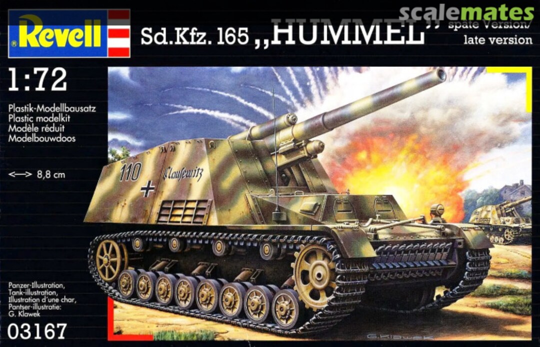 Boxart Sd.Kfz. 165 Hummel 03167 Revell Boxart Sd.Kfz. 165 Hummel 03167 Revell