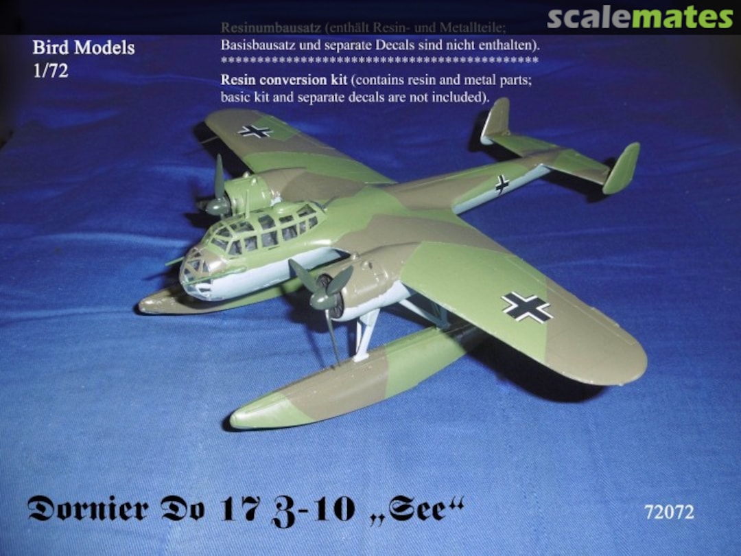 Boxart Dornier Do 17 Z-10 "See" 72072 Bird Models Boxart Dornier Do 17 Z-10 "See" 72072 Bird Models