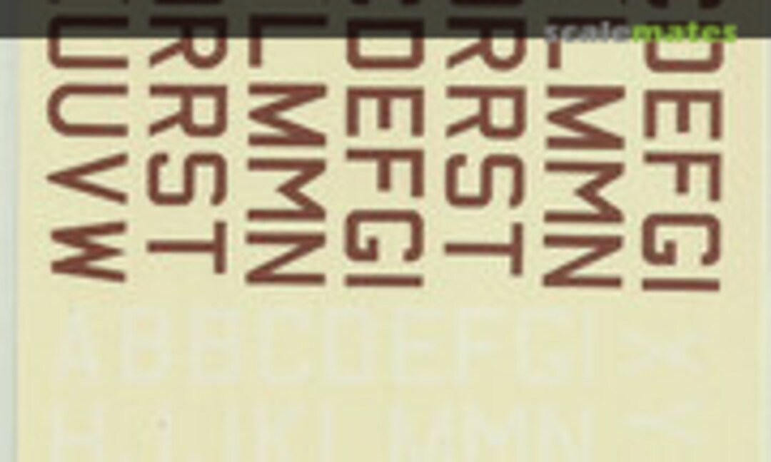 1:72 RAF ID Code Letters 14.5mm White & Brown (Microscale 72-52)