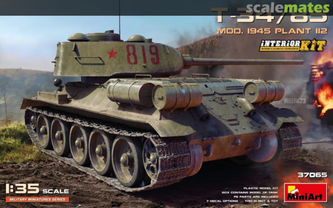Boxart T-34/85 Mod. 1945 Plant 112 37065 MiniArt Boxart T-34/85 Mod. 1945 Plant 112 37065 MiniArt