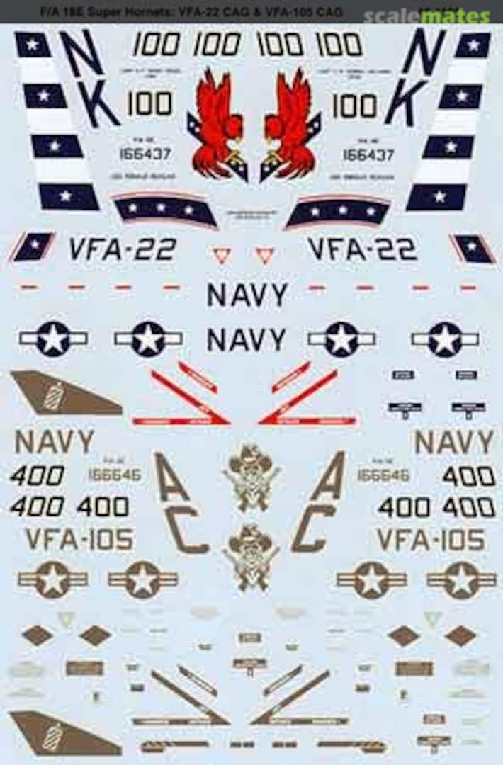 Boxart F/A 18E Super Hornets: VFA-22 CAG & VFA-105 CAG 48-1108 Microscale Boxart F/A 18E Super Hornets: VFA-22 CAG & VFA-105 CAG 48-1108 Microscale