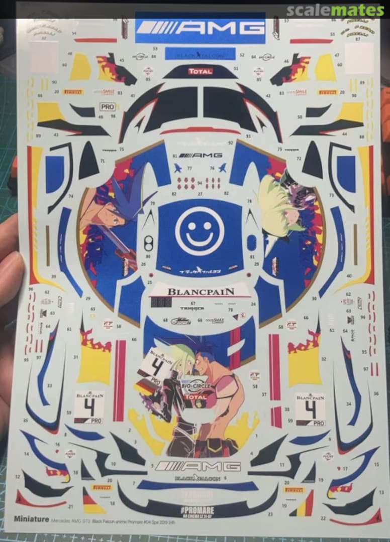 Boxart Mercedes AMG GT3 Evo - Black Falcon Team sponsored by Goodsmile CS030 Miniature Boxart Mercedes AMG GT3 Evo - Black Falcon Team sponsored by Goodsmile CS030 Miniature