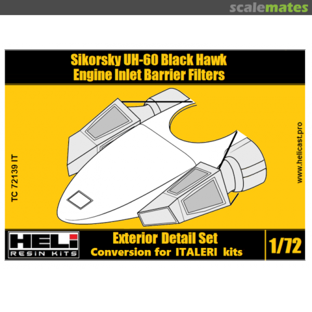 Boxart Sikorsky UH-60 Black Hawk Engine Inlet Barrier Filters TC72139 HELI Resin Kits