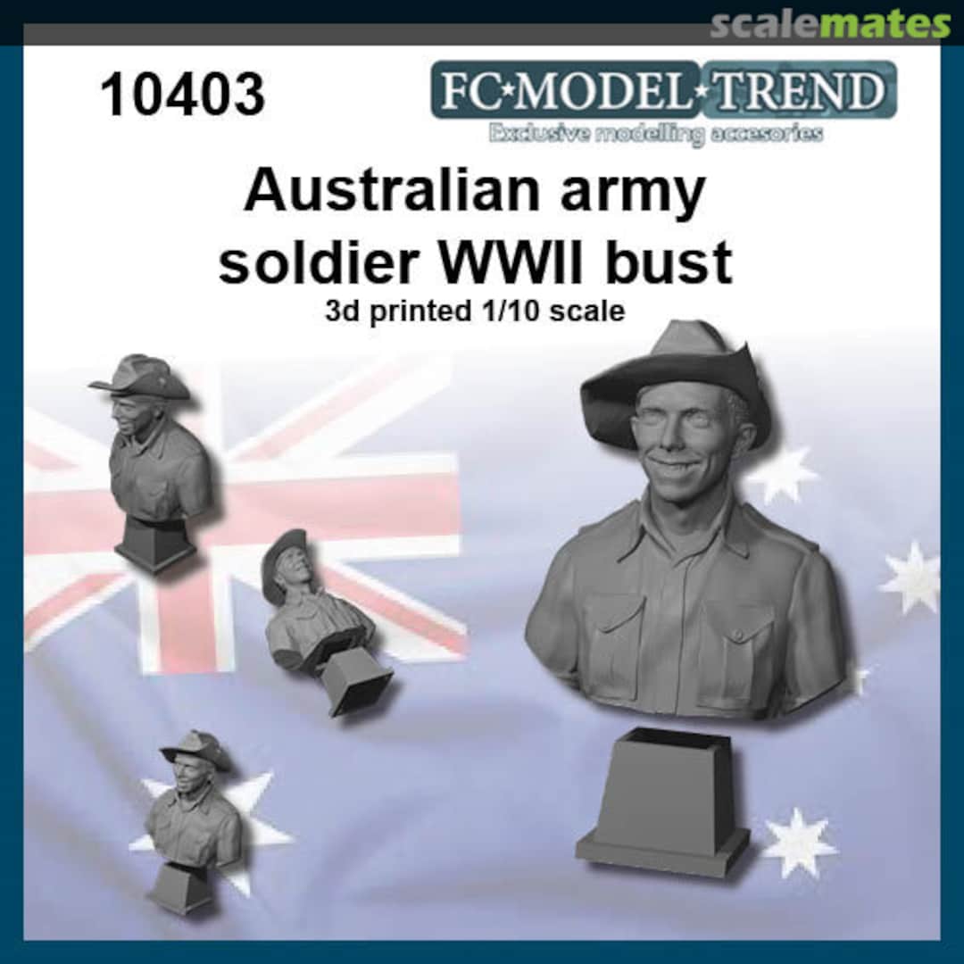 Boxart Australian Army Soldier WWII Bust 10403 FC Model Trend Boxart Australian Army Soldier WWII Bust 10403 FC Model Trend