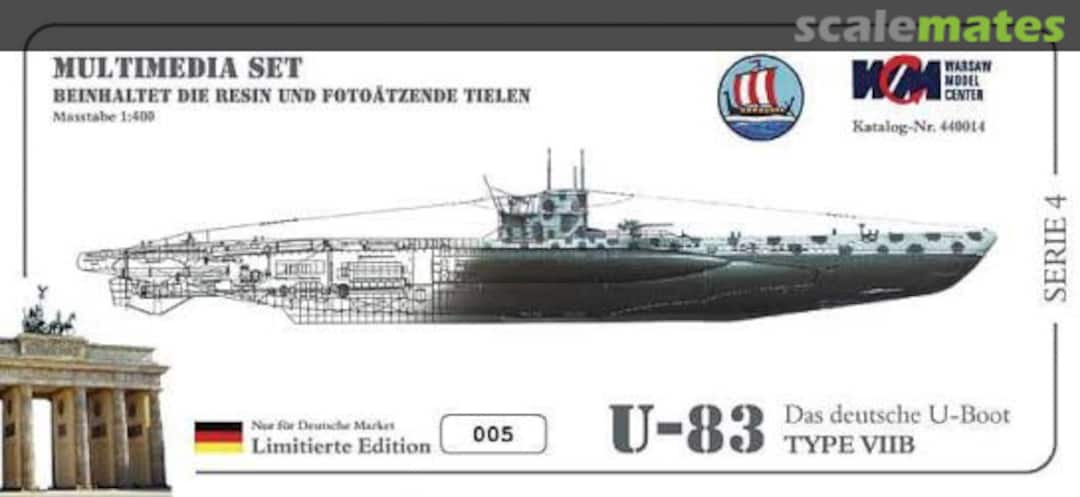 Boxart U-83, Type VIIB 4044001 WCM Boxart U-83, Type VIIB 4044001 WCM