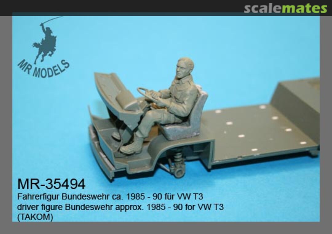 Boxart driver figure Bundeswehr approx. 1985 - 90 for VW T3 MR-35494 MR Modellbau Boxart driver figure Bundeswehr approx. 1985 - 90 for VW T3 MR-35494 MR Modellbau
