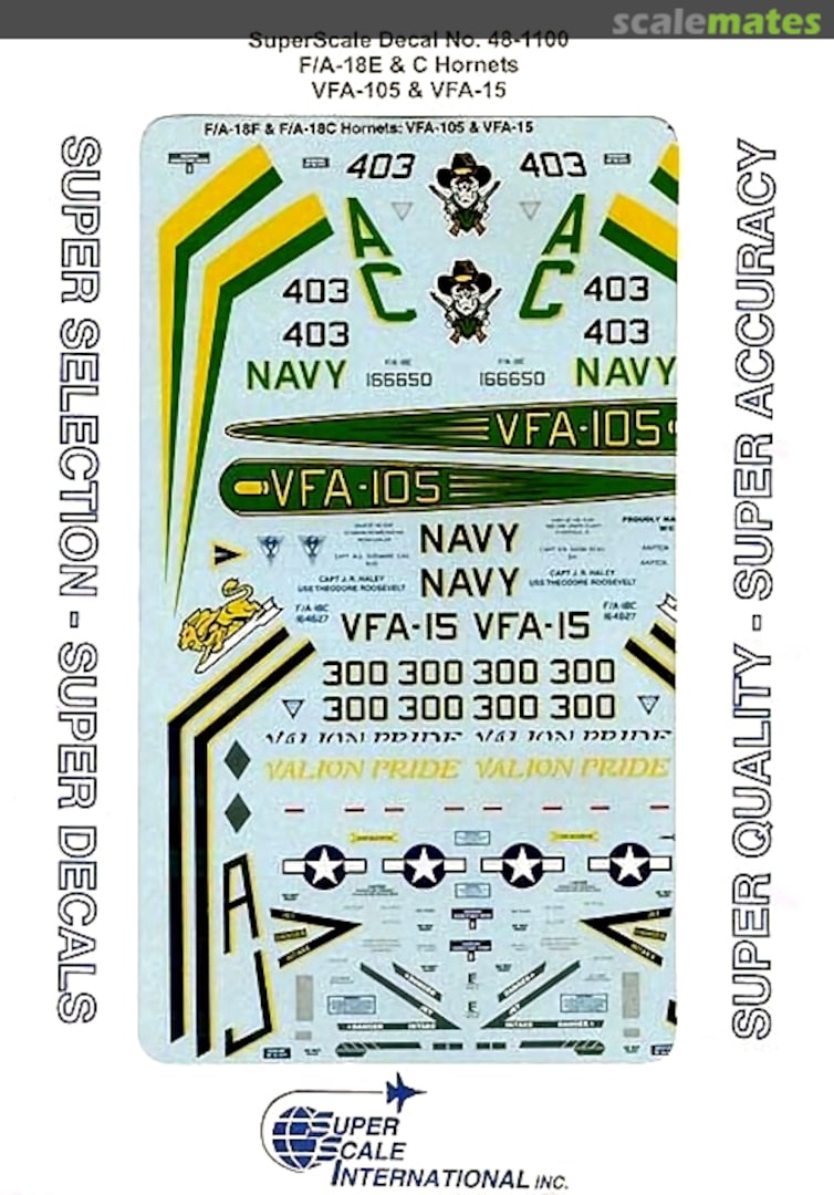 Boxart F/A-18E & C Hornets 48-1100 SuperScale International Boxart F/A-18E & C Hornets 48-1100 SuperScale International