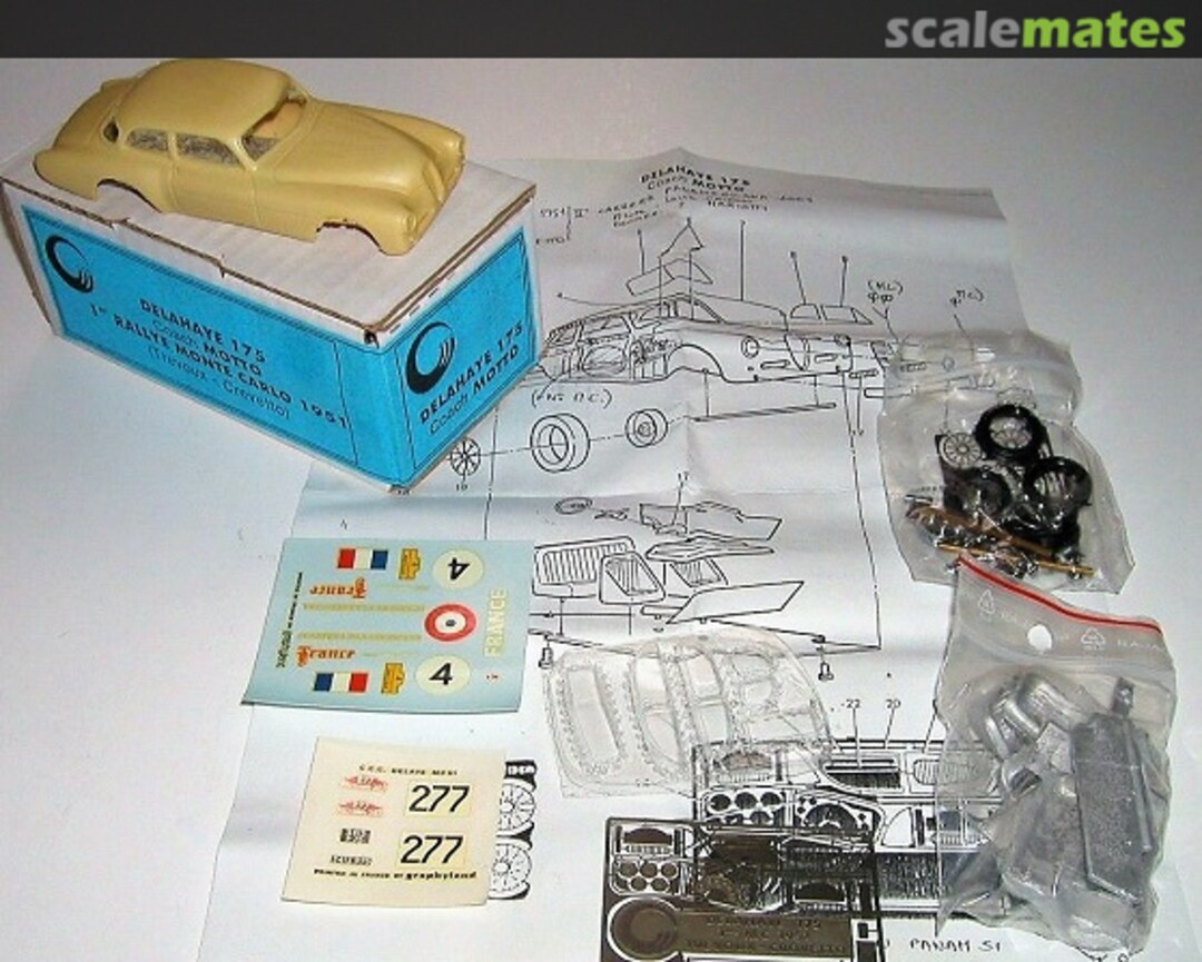 Boxart Delahaye 175 Coach Motto [3413 P 75] CCC F20 Chat C'Est Chouette