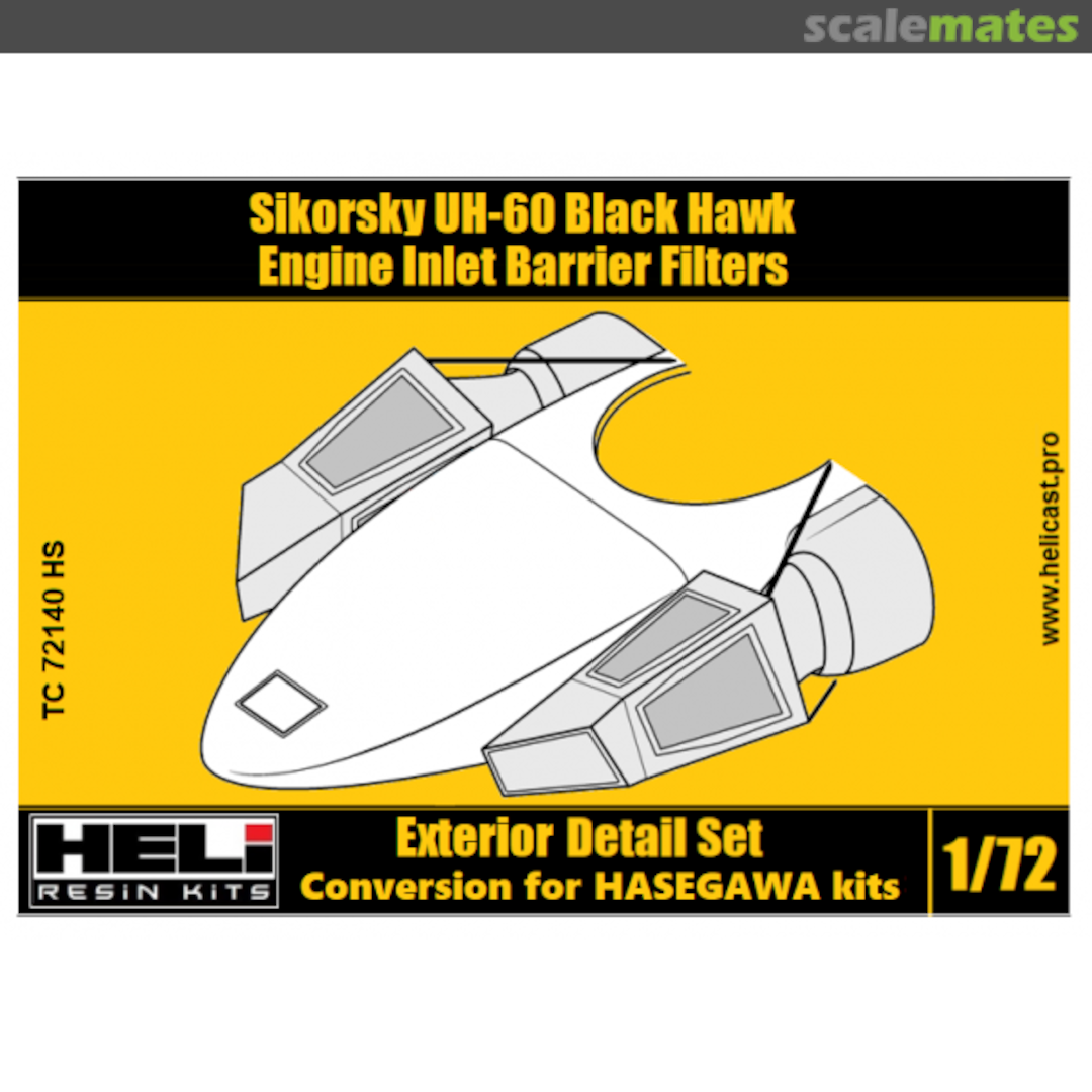 Boxart Sikorsky UH-60 Black Hawk Engine Inlet Barrier Filters TC72140 HELI Resin Kits Boxart Sikorsky UH-60 Black Hawk Engine Inlet Barrier Filters TC72140 HELI Resin Kits