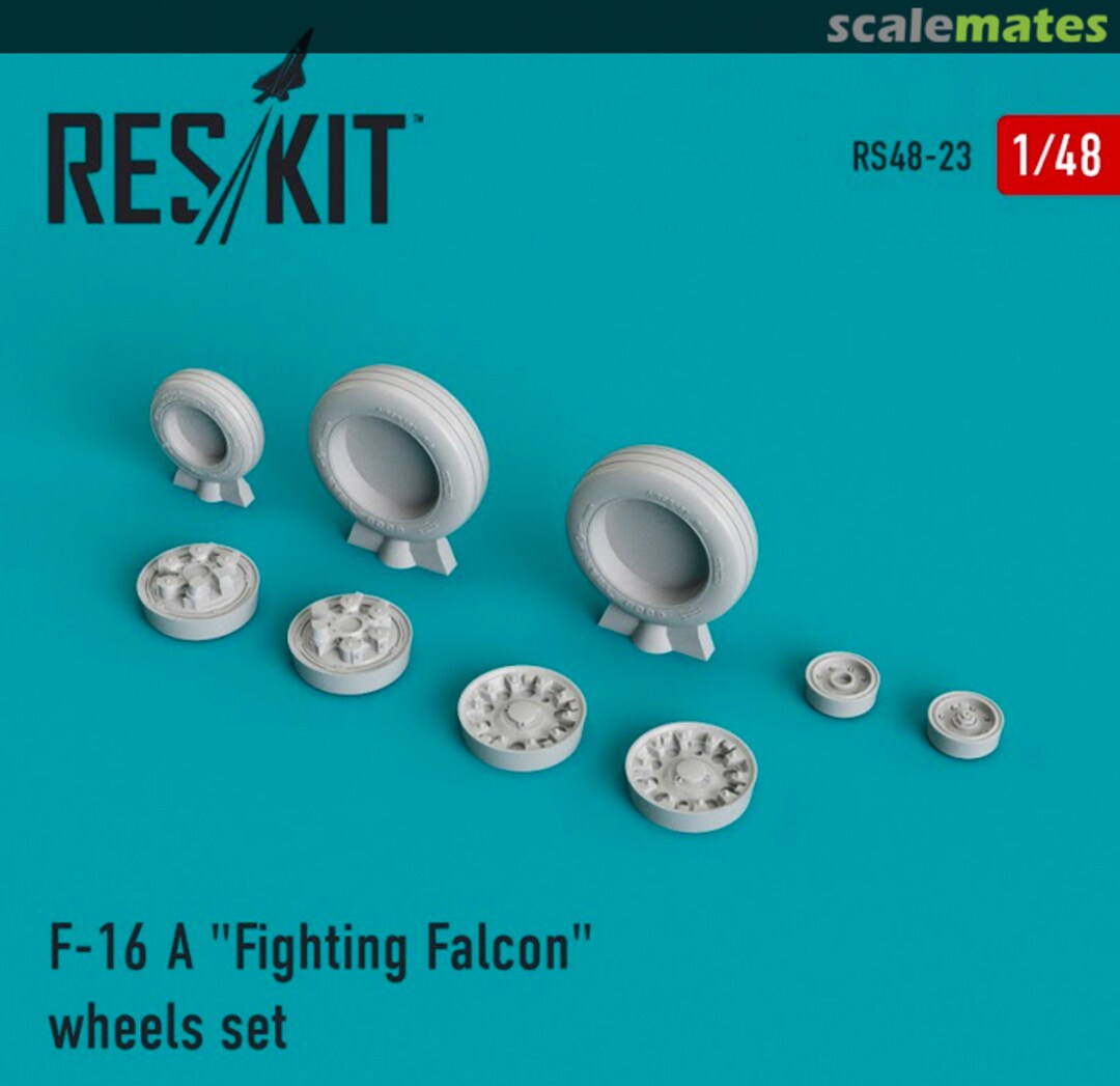 Boxart General Dynamics F-16 A "Fighting Falcon" wheels set RS48-0023 ResKit Boxart General Dynamics F-16 A "Fighting Falcon" wheels set RS48-0023 ResKit