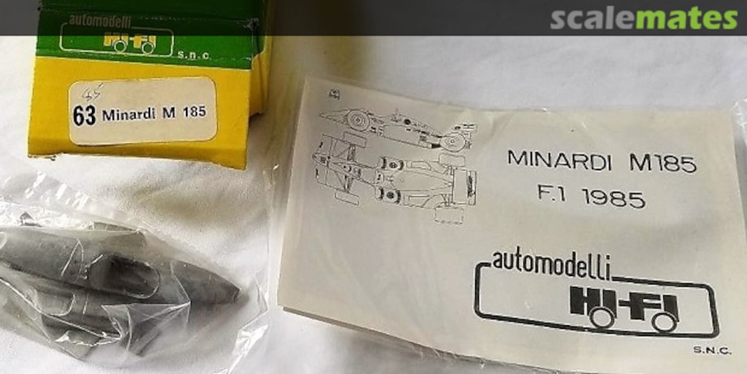 Boxart Minardi-Ford M185 63 Hi Fi Automodelli Boxart Minardi-Ford M185 63 Hi Fi Automodelli