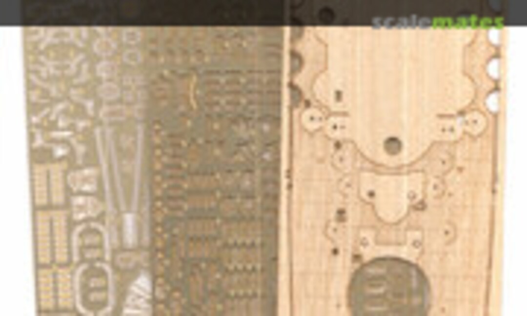 1:700 Photo Etchd Parts & Metal Barrel & Wooden Deck Set for IJN Battleship Yamato 1945 (Pit-Road GB7015)