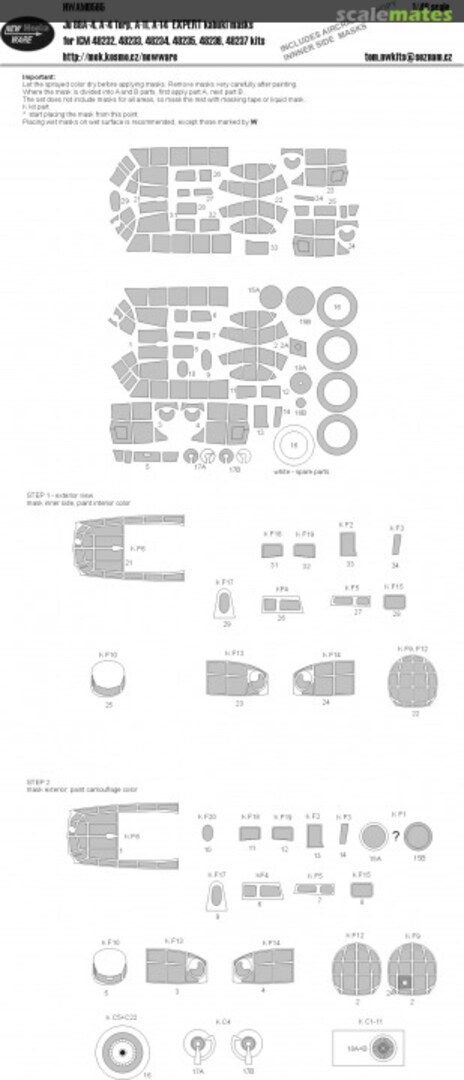 Boxart Ju 88A-4, A-4 Torp, A-11, A-14 EXPERT kabuki masks NWAM0565 New Ware Boxart Ju 88A-4, A-4 Torp, A-11, A-14 EXPERT kabuki masks NWAM0565 New Ware