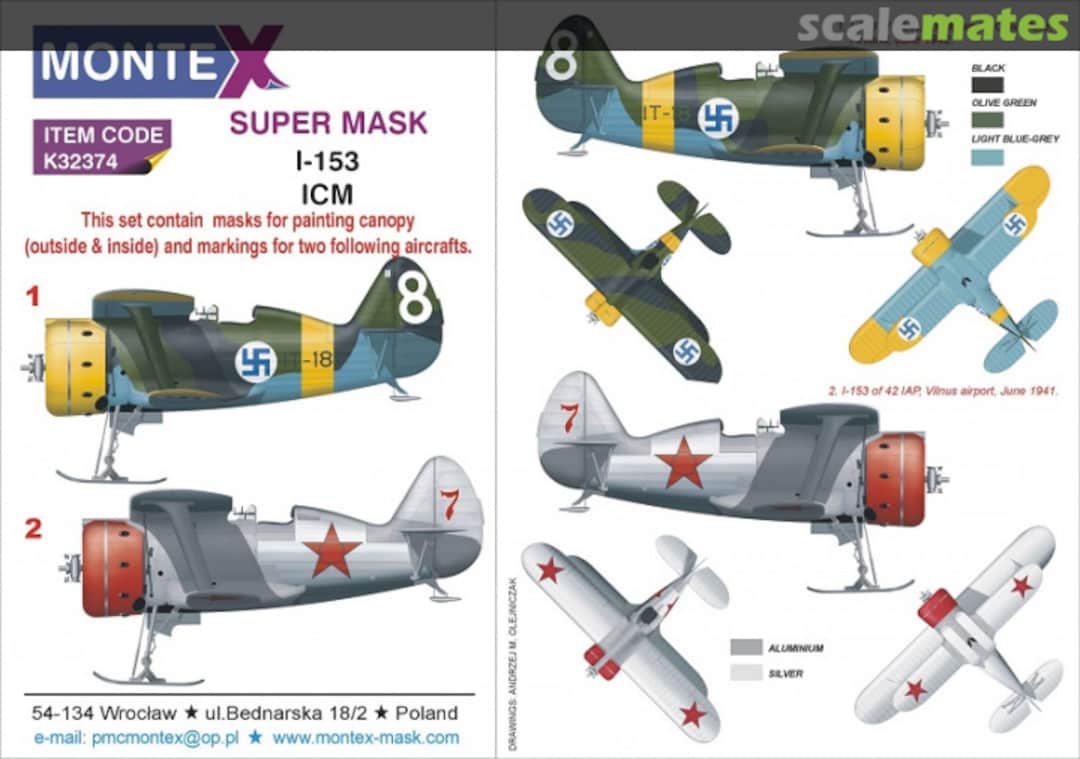 Boxart Polikarpov I-153 K32374 Montex Boxart Polikarpov I-153 K32374 Montex