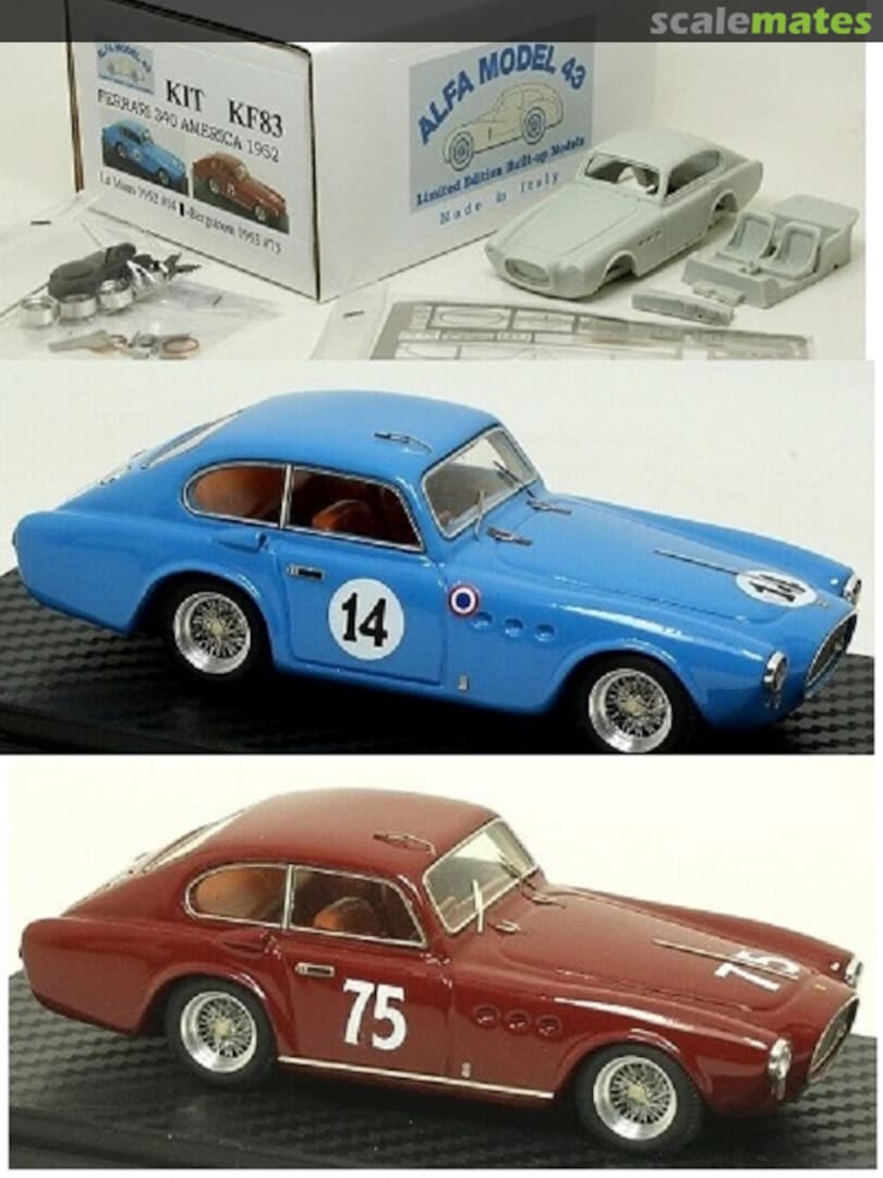 Boxart Ferrari 340 America #0202A Vignale KF83 Alfa Model 43 Boxart Ferrari 340 America #0202A Vignale KF83 Alfa Model 43