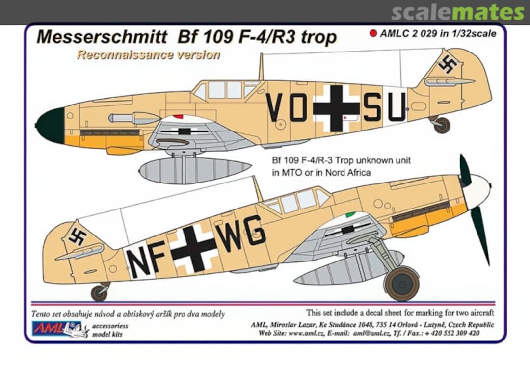 Boxart Messerschmitt Bf109F-4/R3 trop AMLC2029 AML Boxart Messerschmitt Bf109F-4/R3 trop AMLC2029 AML