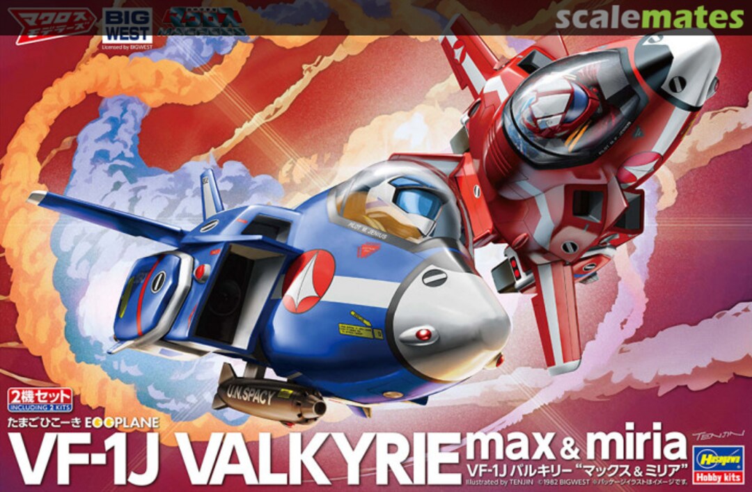 Boxart VF-1J Valkyrie Max & Miria 65876 Hasegawa Boxart VF-1J Valkyrie Max & Miria 65876 Hasegawa
