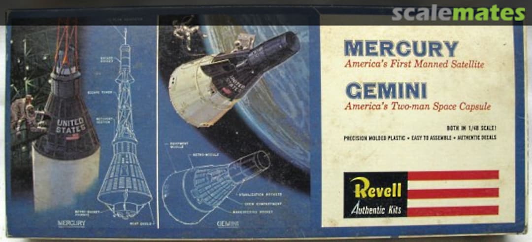Boxart Mercury Gemini H-1834:100 Revell Boxart Mercury Gemini H-1834:100 Revell