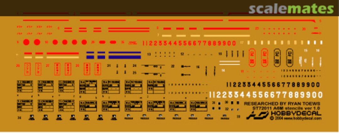 Boxart A6M Zero Stencils Ver 1 ST72011V1 HobbyDecal Boxart A6M Zero Stencils Ver 1 ST72011V1 HobbyDecal