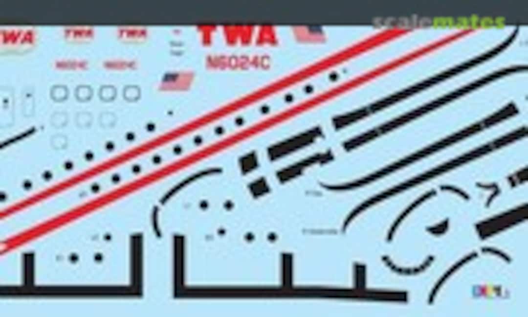 1:140 L-749 TWA (Final Colors) (Vintage Flyer Decals VFD140-161) VFD140-161