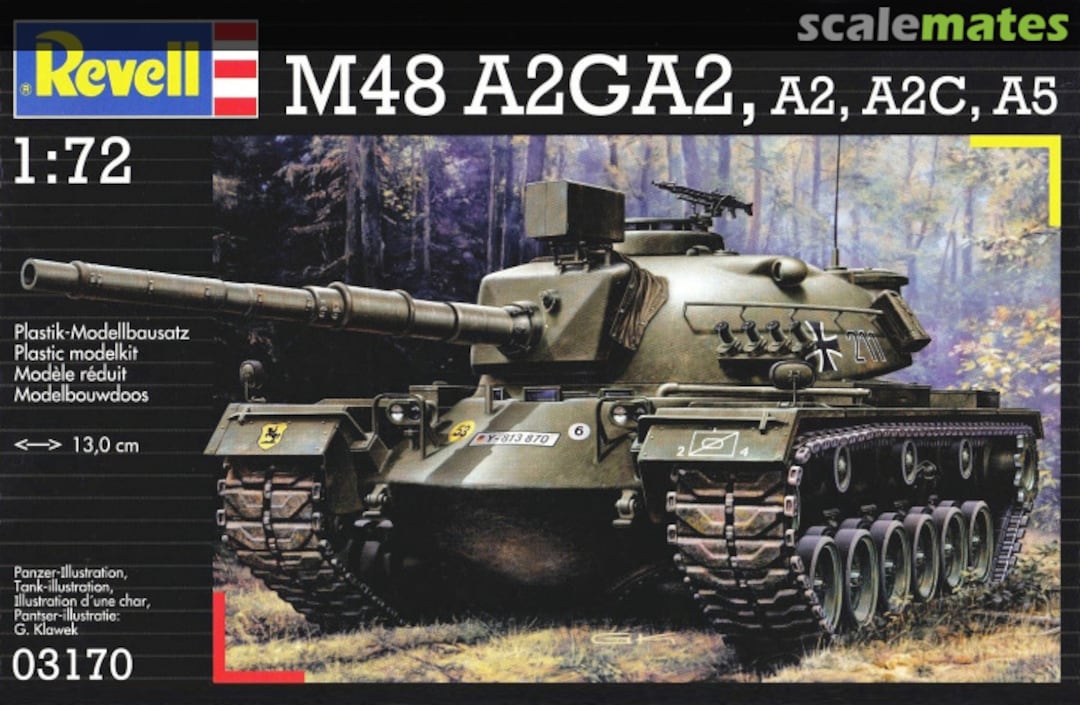 Boxart M48 A2GA2, A2, A2C, A5 03170 Revell Boxart M48 A2GA2, A2, A2C, A5 03170 Revell