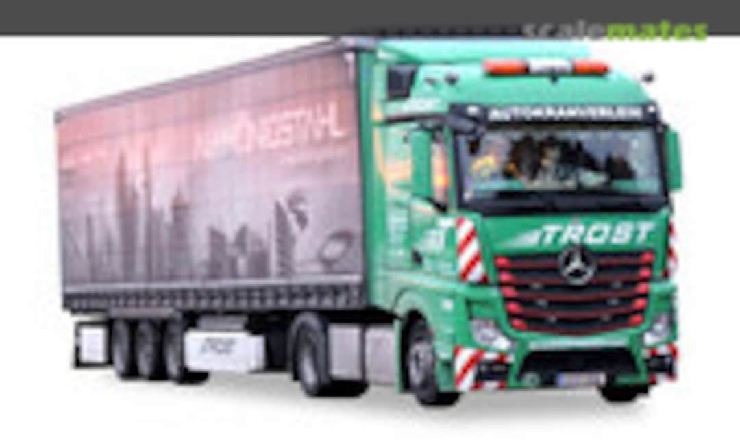 Mercedes-Benz Actros Streamspace Gardinenplanen-Sattelzug &quot;Trost/Alukönigstahl&quot; (Herpa 924672)