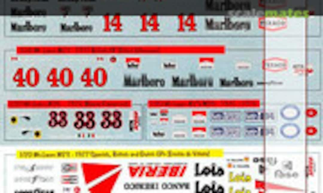 1:20 10 VERSIONS FULL SPONSOR DECAL for TAMIYA 1/20 M23 (MTR Speed Decals MTR.D-20104) MTR.D-20104