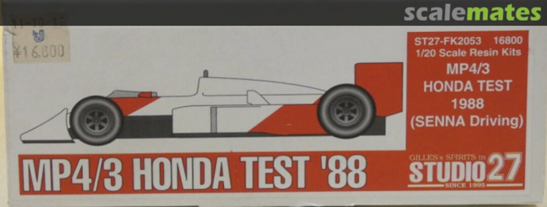 Boxart McLaren MP4/3 Honda Test 1988 ST27-FK2053 Studio27 Boxart McLaren MP4/3 Honda Test 1988 ST27-FK2053 Studio27