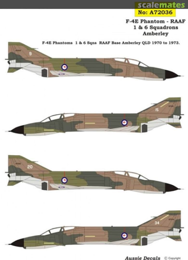 Boxart F-4E Phantom RAAF A72036 Aussie Decals Boxart F-4E Phantom RAAF A72036 Aussie Decals