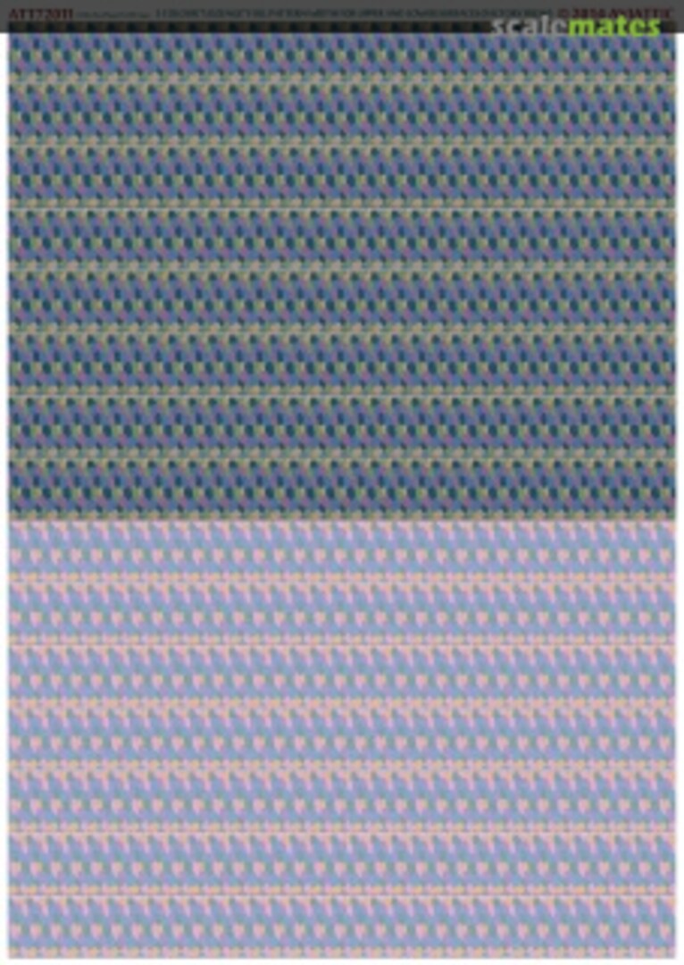 Boxart (white decal paper for rib tapes) 5 colour "lozenge" full pattern width for upper and lower surfaces (factory fresh) ATT72011 Aviattic Boxart (white decal paper for rib tapes) 5 colour "lozenge" full pattern width for upper and lower surfaces (factory fresh) ATT72011 Aviattic