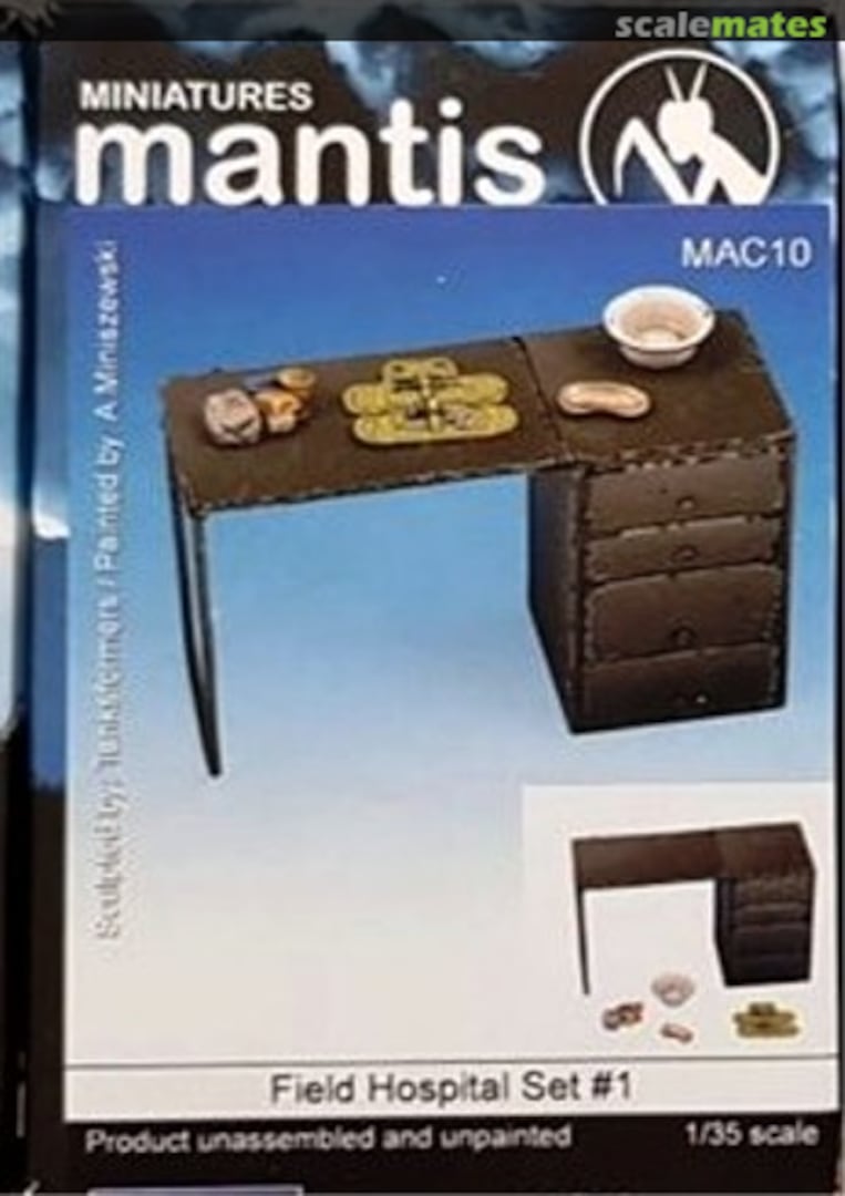 Boxart Field Hospital Set #1 MAC10 Mantis Miniatures Boxart Field Hospital Set #1 MAC10 Mantis Miniatures