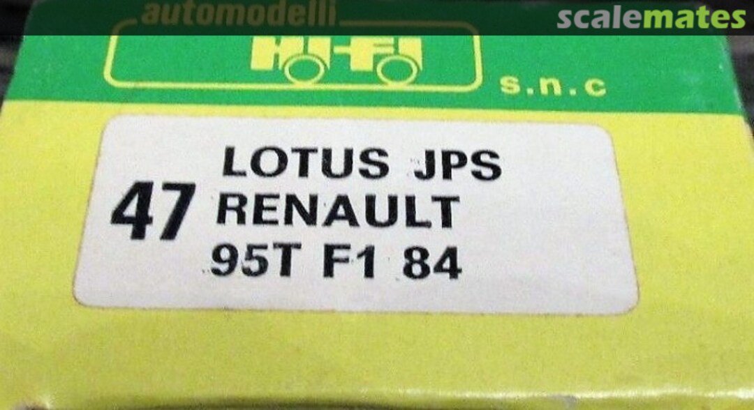 Boxart Lotus-Renault 95T F1 "JPS" 47 Hi Fi Automodelli