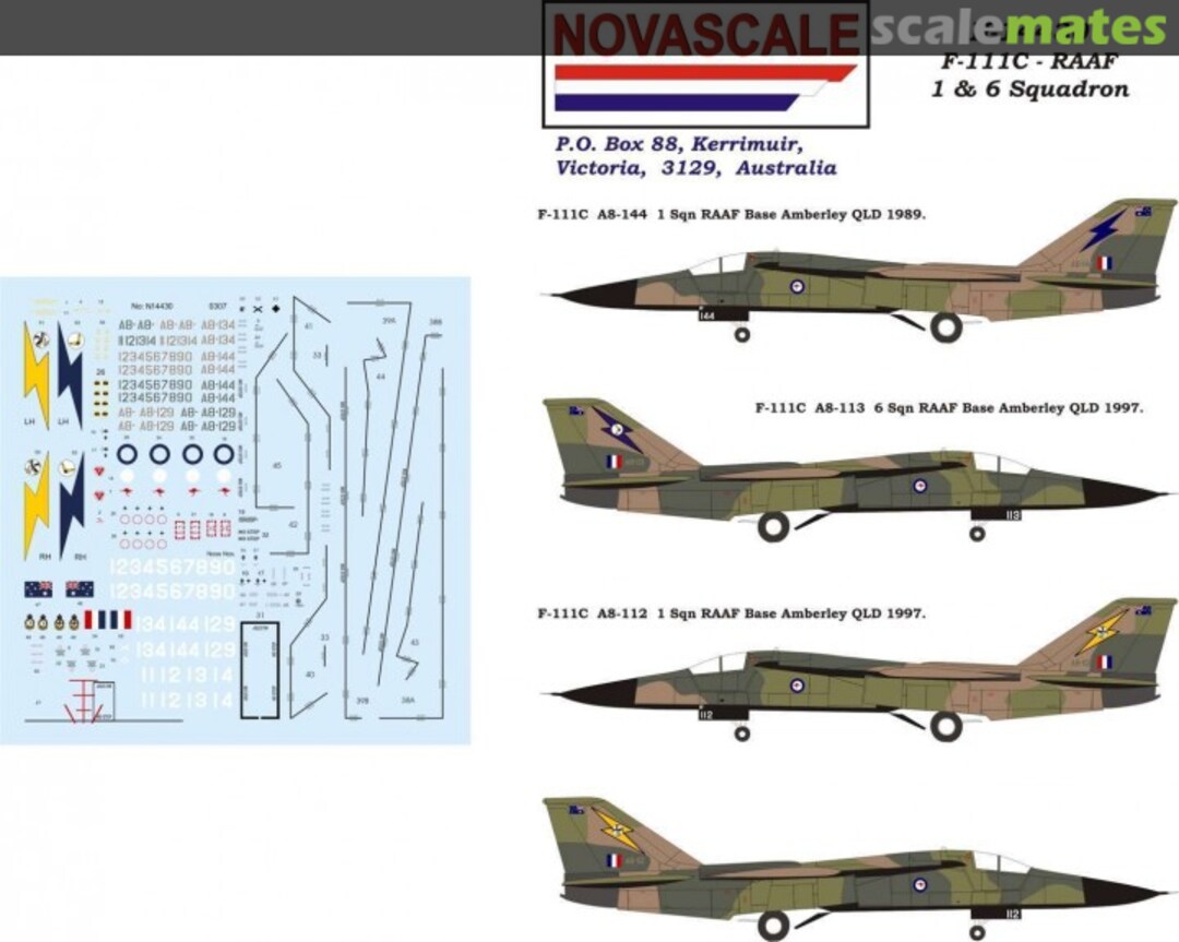 Boxart F-111C - RAAF 1 & 6 Sqn. N-14430 Novascale Boxart F-111C - RAAF 1 & 6 Sqn. N-14430 Novascale
