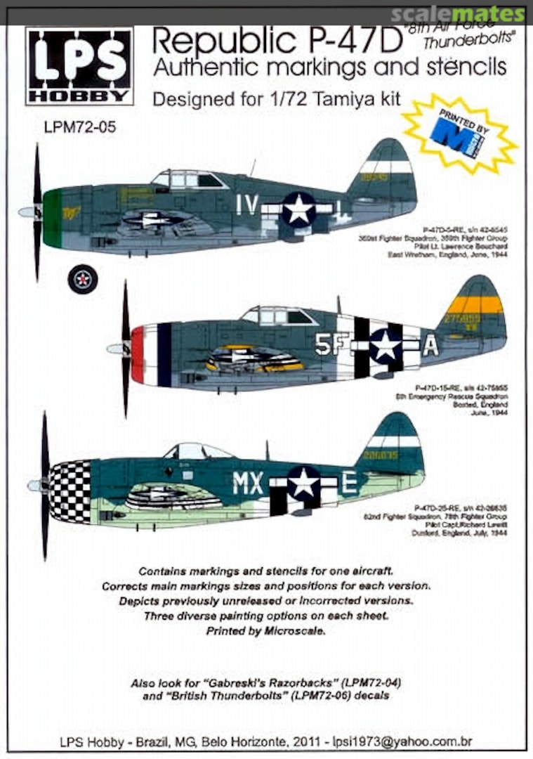 Boxart Republic P-47D LPM72-05 LPS Hobby Boxart Republic P-47D LPM72-05 LPS Hobby