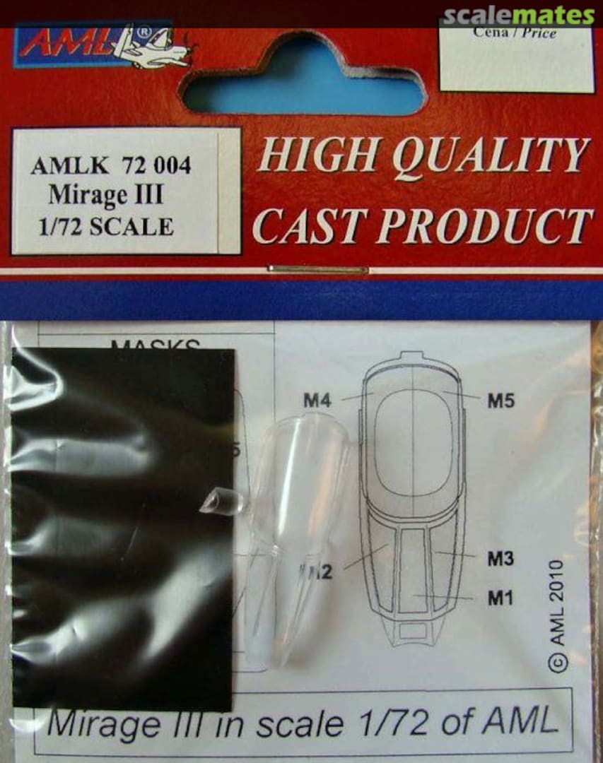 Boxart Canopy & Mask for Mirage IIIC AMLK72004 AML