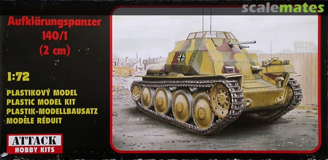 Boxart Aufklärungspanzer 140/1 72805 Attack Hobby Kits Boxart Aufklärungspanzer 140/1 72805 Attack Hobby Kits