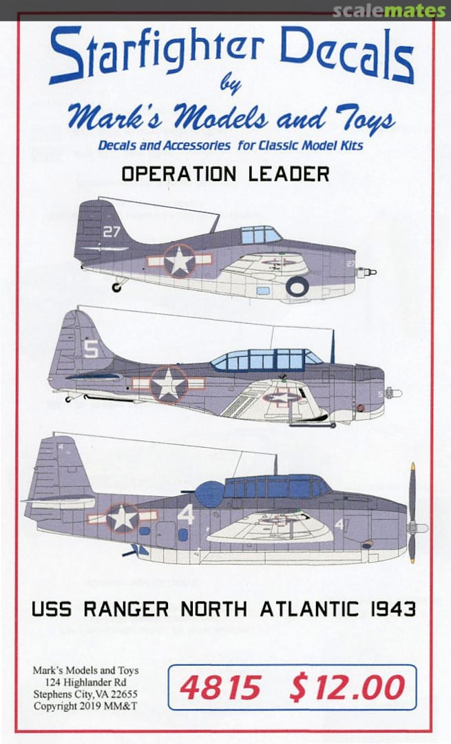 Boxart Operation Leader 4815 Starfighter Decals Boxart Operation Leader 4815 Starfighter Decals