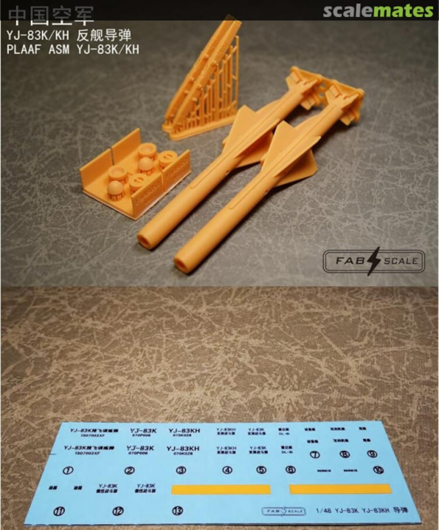 Contents YJ-83K Air-Ship Missiles and Pylons Fa48051 Fab Scale Contents YJ-83K Air-Ship Missiles and Pylons Fa48051 Fab Scale