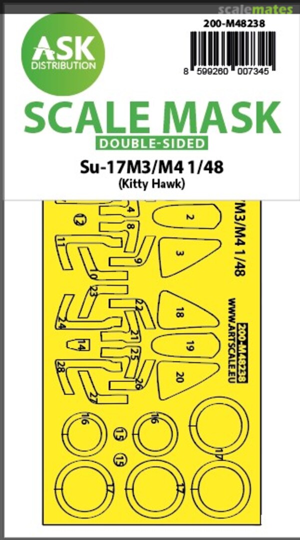 Boxart Su-17M3/M4 double-sided express fit mask 200-M48238 ASK Boxart Su-17M3/M4 double-sided express fit mask 200-M48238 ASK