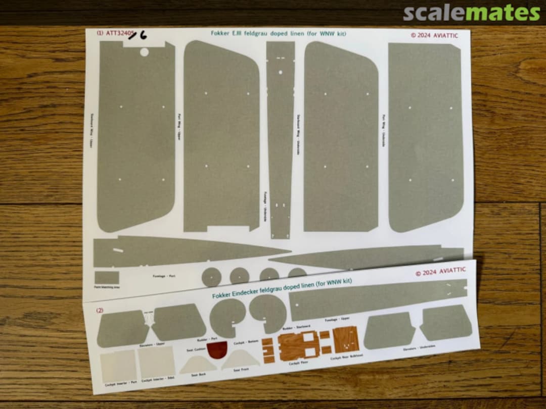 Boxart Fokker E.III feldgrau doped linen ATT32406 Aviattic Boxart Fokker E.III feldgrau doped linen ATT32406 Aviattic