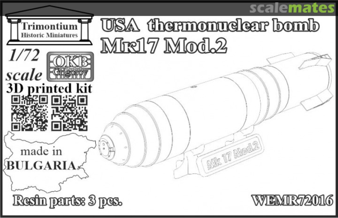 Boxart USA thermonuclear bomb Мк17 Mod.2 WEMR72016 OKB Grigorov Boxart USA thermonuclear bomb Мк17 Mod.2 WEMR72016 OKB Grigorov