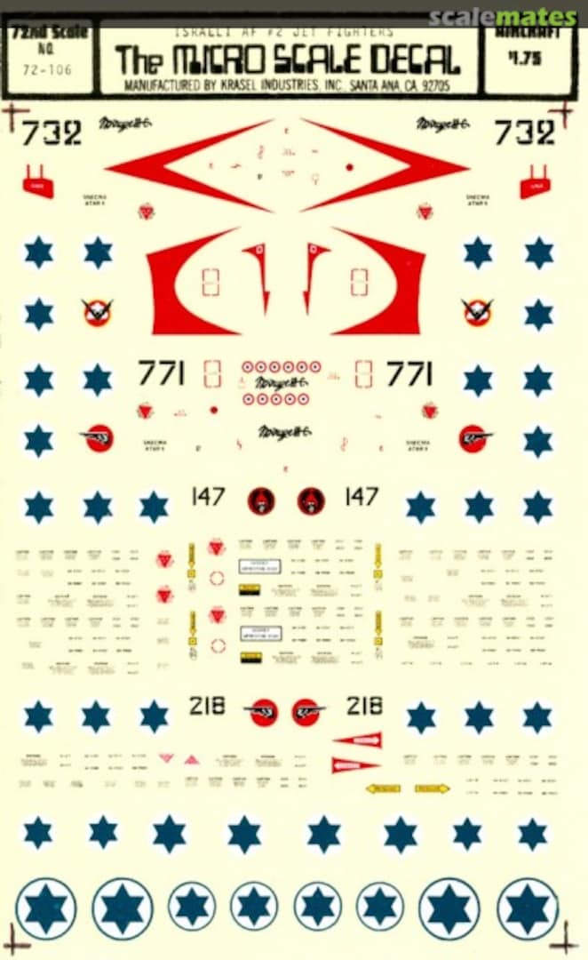Boxart Israeli AF #2 Jet Fighters 72-106 Microscale Boxart Israeli AF #2 Jet Fighters 72-106 Microscale
