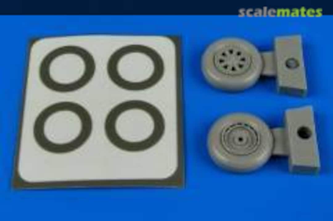 Boxart F6F Hellcat wheels (type B) & paint masks 7301 Aires Boxart F6F Hellcat wheels (type B) & paint masks 7301 Aires