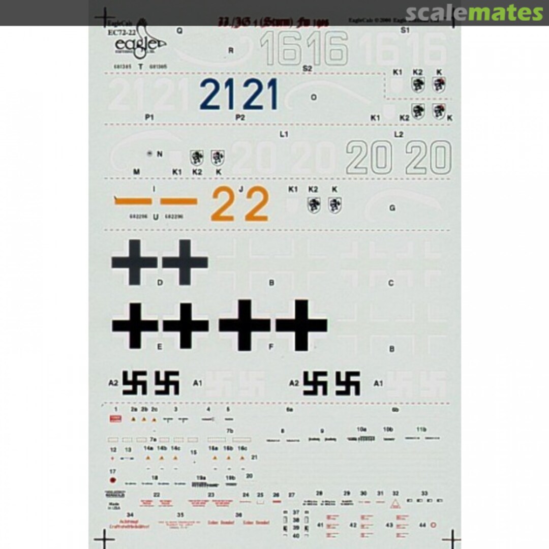 Contents Focke Wulf Fw 190A-8/RS II./JG4 (Sturm) EagleCals EC72-22 Eagle Editions Contents Focke Wulf Fw 190A-8/RS II./JG4 (Sturm) EagleCals EC72-22 Eagle Editions